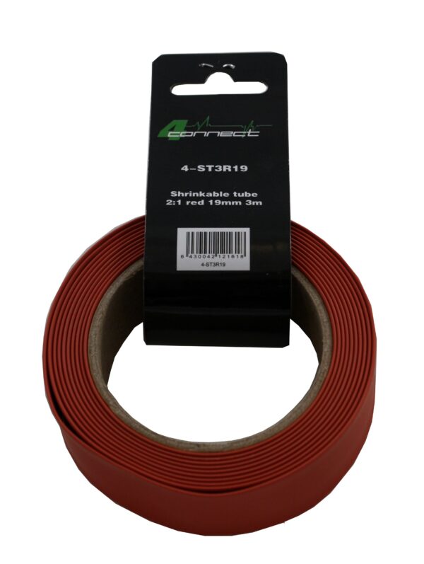 FOUR Connect - 19mm - Shrink tube 2:1 Red 4-ST3R19 - 3m