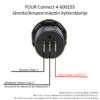 FOUR Connect 4-600155 Volt/amperemätare 12/24V - Bild 3